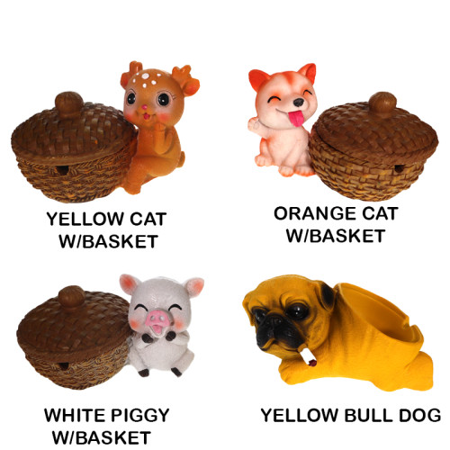 ANIMAL DESIGN PLASTIC ASHTRAY 1CT